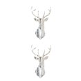 thumbnail image 1 of Decodeary Personalized Home Style With 3D Mirror Deer Wall Stickers Acrylic 3D Deer Head Mirror Wall Sticker Multifunctional silver S 2Set, 1 of 6