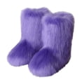 thumbnail image 2 of LSLJS Bottes d'Hiver pour Femmes Bout Rond Imitation Plus Cachemire Bottes de Neige Confortables Peluche Chaudes Courtes Bottillons de Neige Chaussures Plates Bottes Mi-Mollet Extérieur Intérieur, 2 of 7