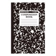 thumbnail image 1 of ZTTD Composition Notebook, 1 Pack, Wide Ruled Paper, 5.51" x 8.27", 60 Pages (30 Sheets) per Comp Book, Notebooks for Work, Wide Ruled Notebook, Black Marble (Black), 1 of 8