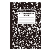 ZTTD Composition Notebook, 1 Pack, Wide Ruled Paper, 5.51" x 8.27", 60 Pages (30 Sheets) per Comp Book, Notebooks for Work, Wide Ruled Notebook, Black Marble (Black)