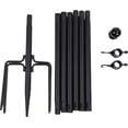 thumbnail image 1 of 10 FT Stainless Steel Ground Flag Pole | Adjustable Outdoor Flagpole With 5 Prong Base | Rustproof Thick Metal | Anti-Tangle 360° Rotating Ring | Heavy Duty For Garden Yard | Secure Screw-In Joints, 1 of 9