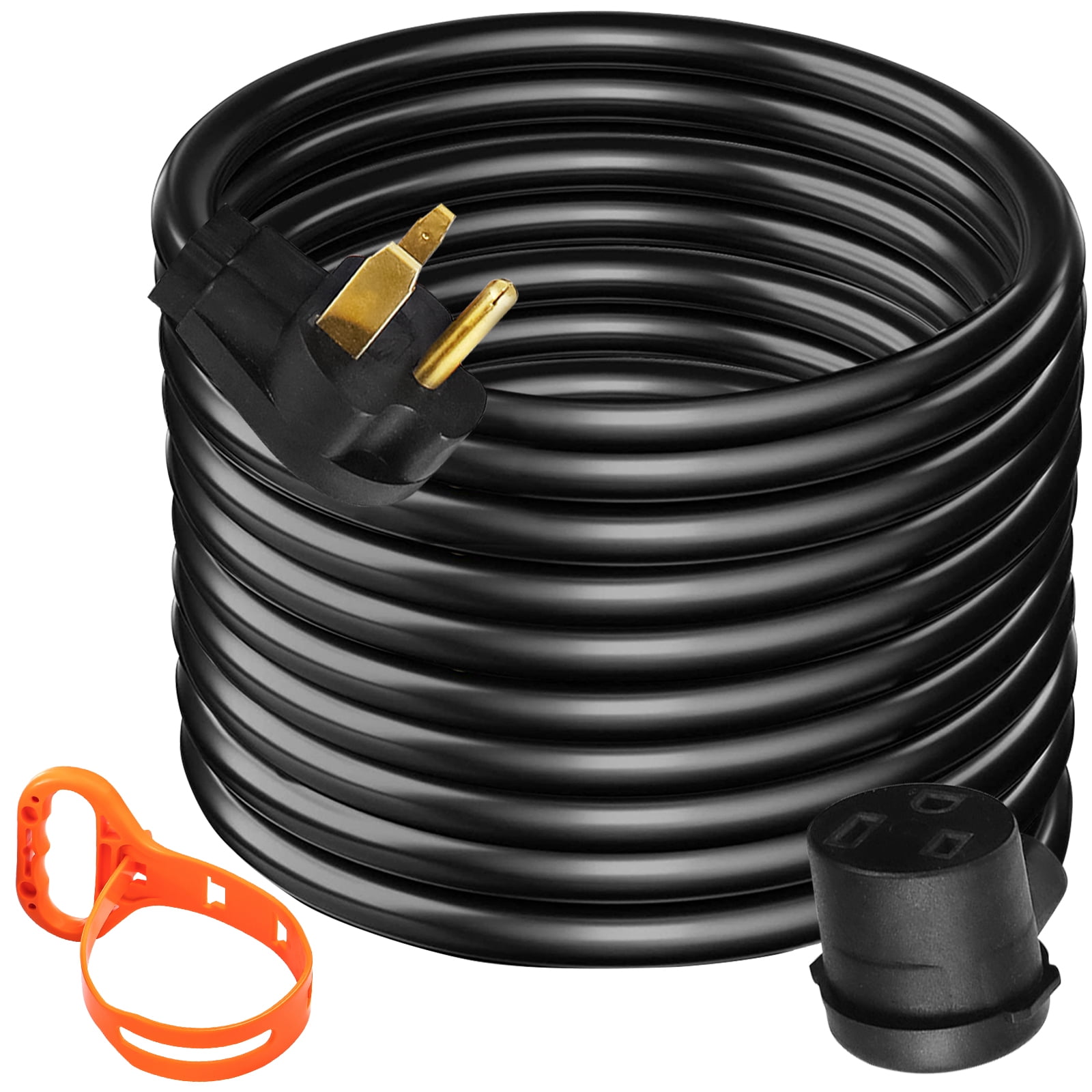 VEVOR 30A 25ft 250V Welder Extension Cord with NEMA 6-50 Plug Compatible with Most Wlders,Black