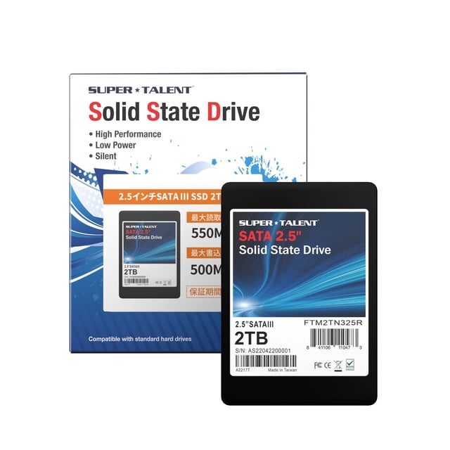 Super Talent TeraNova 2 To Disque SSD SATA3 de 2,5 Po (3D TLC)