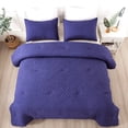 thumbnail image 2 of JML 2 Pieces Navy Twin Comforter Set, Soft Microfiber Bedding Set With 1 Comforter and 1 Pillow Case Suit for All Seasons, 2 of 8