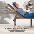 thumbnail image 4 of Outsunny Chaise Longue d'Extérieur en Osier, Chaise Inclinable pour Bronzage, Brun, 4 of 10
