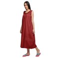 thumbnail image 3 of Moomaya Womens Lace Border Sleepwear For Ladies Button Placket Nightdress, 3 of 5