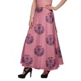 thumbnail image 3 of Moomaya Jupe Longue Imprimée pour Femmes Jupe Portefeuille Longue Filles Tenue Décontractée Vêtements, 3 of 6