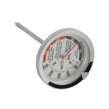 Mainstays Instant Read Stainless Steel Dial Meat Thermometer for Kitchen Cooking