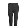 thumbnail image 4 of Mode Décontractée Femmes Uni Extensible Dames Taille Haute Pantalon Grand Pantalons de Yoga Capris, 4 of 8