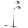 thumbnail image 1 of Bouclair Black 2-Head Glass Floor Lamp, 1 of 4