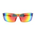 thumbnail image 3 of ANSI Z87.1 Warp Around Mens Shatterproof Safety Glasses U6 S Red Mirror, 3 of 4