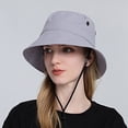 thumbnail image 2 of Women Sun Hat Wide Brim Protection Beach Hat Adjustable Bucket Hat Summer Hats, 2 of 4