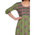 thumbnail image 3 of Moomaya Haut Indien Imprimé Robe Kurti Longue Tunique à Manches 3/4 Robes pour Femmes, 3 of 5