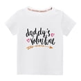 thumbnail image 1 of RKSTN Hauts de la Saint-Valentin pour Tout-Petits Garçons Filles 2024 Mode Mignon Couleur Unie Col Rond Hauts Imprimé Cœur Manches Courtes, 1 of 4