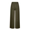thumbnail image 4 of Timegard Womens Wide Leg Pants Summer Elastic High Waisted Button Lightweight Casual Pants with Pockets, 4 of 4