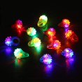 thumbnail image 1 of Novelty Place [Party Stars] Flashing LED Bumpy Jelly Ring Light-Up Toys (12Pack), 1 of 7