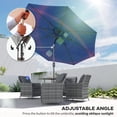 thumbnail image 4 of Outsunny Parasol de Marché Rond 3 m x 2,4 m, Parasol de Terrasse, Bleu, 4 of 10