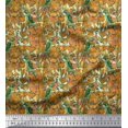thumbnail image 1 of Soimoi Rayon Fabric Leaves, & Parrot Bird Print Fabric by the Yard 56 Inch Wide, 1 of 3