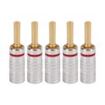 thumbnail image 2 of Audio Banana Plug, Serrated Banana Plug Strong Connection   For Siding For 12 AWG To 18 AWG Speaker Wire Red,Black, 2 of 8