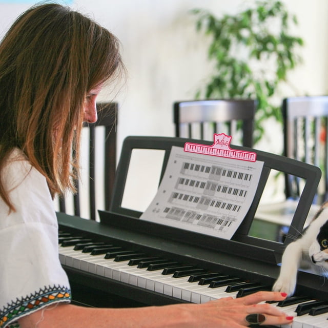 Mefallenssiah Clips Fixes pour Partitions de Musique en Plastique pour Pages de Musique, Livre, Pinces pour Notes de Musique pour Guitare, Violon, Piano
