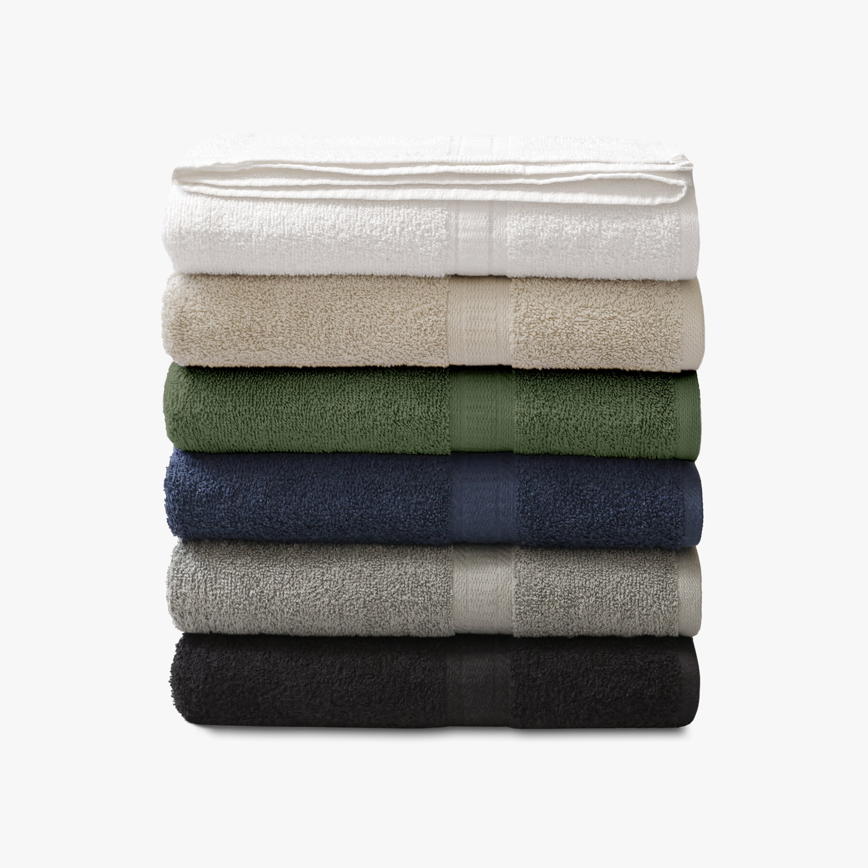 Mainstays 8pk Washcloth Set, 12" in. x 12", 100% Cotton, White