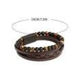 thumbnail image 3 of Up to 60% Off! Gspmoly Vitamin Supplements, Natural Volcanic Stone Eye Beaded Bracelet Health Bracelet Shaping Bracelet Cowhide Rope Agate Bracelet Protein Powder, 3 of 7