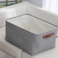 thumbnail image 1 of Fabric Foldable Storage Basket | Durable Cloth Material with Handles | Soft Sturdy Stitching | Multi-Purpose Organizer for Clothes Toys Home Decor | Easy to Clean and Carry, 1 of 6