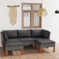 thumbnail image 1 of vidaXL 5 Piece Garden Lounge Set with Cushions Poly Rattan Grey, 1 of 4