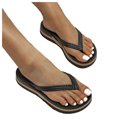 thumbnail image 1 of Espadrilles pour Femmes Sandales de Plage à Plateforme Plage Décontractées Larges Plates Épaisses Sandales à Enfiler d'Été Robe, 1 of 6