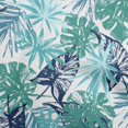 thumbnail image 1 of oneOone Rayon Light Blue Fabric Leaves Craft Projects Decor Fabric Printed By The Yard 56 Inch Wide, 1 of 4