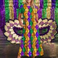 thumbnail image 1 of Robes pour Femmes 2024 Été Surdimensionnée Mardi Gras Imprimée Carnaval Manches Courtes Col Rond Robe Décontractée Fluide à Étages Maxi Robe de Plage avec Poches Rabais de 50 % Liquidation!, 1 of 6