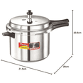 thumbnail image 2 of Prestige Popular Plus Virgin Aluminium Pressure Cooker, 6.5L, Silver, 2 of 5