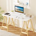 thumbnail image 4 of Costway 48" x 24" Whole Piece Table Top with Safe Rounded Corners for Home Office Desk DIY White, 4 of 9