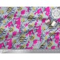 thumbnail image 2 of Soimoi Pink polyester Crepe Fabric Leopard & Wild Animal Skin Print Sewing Fabric BTY 52 Inch Wide, 2 of 3