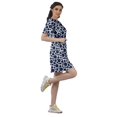 thumbnail image 3 of Moomaya Moss Georgette Bell Sleeves Short A-Line Printed Summer Dress For Women, 3 of 5