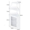 thumbnail image 1 of GloryStar Farmhouse Wine Bar Corner Cabinet with Storage, Small Buffet Sideboard with Detachable Rack and Buffet Mesh Door, Glass Rack, Liquor Coffee Bar Cupboard for Kitchen, Dining Room, 1 of 8
