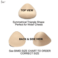 thumbnail image 2 of BIMEI Foam Mastectomy Breast Form Breathable Prosthesis Bra Insert Pads - SIZE 2, Beige, 2 of 5