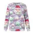 thumbnail image 4 of Pisexur Chandail en Molleton de Noël pour Femmes Sans Capuche Imprimé Graphique Vacances Col Rond Chandail en Molleton Ample Surdimensionné Automne Mode Décontracté Chandail-Over Manches Longues pour Femmes, 4 of 4
