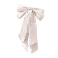thumbnail image 1 of Bow Knot Spring Hair Clip, Pearl Tassel Hairband, Women's Ins Ribbon Headge S0W2, 1 of 1