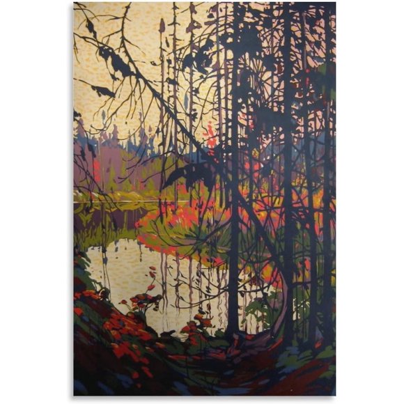PPHAOSHO Affiche de Tom Thomson ed Peinture Sans Cadre Toile Affiches Murales Art Image Impression Déco Maison Moderne 16x24 Pouces