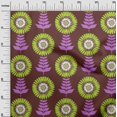 thumbnail image 3 of oneOone Silk Tabby Brown Fabric Asian Block Floral Craft Projects Decor Fabric Printed By The Yard 42 Inch Wide, 3 of 4