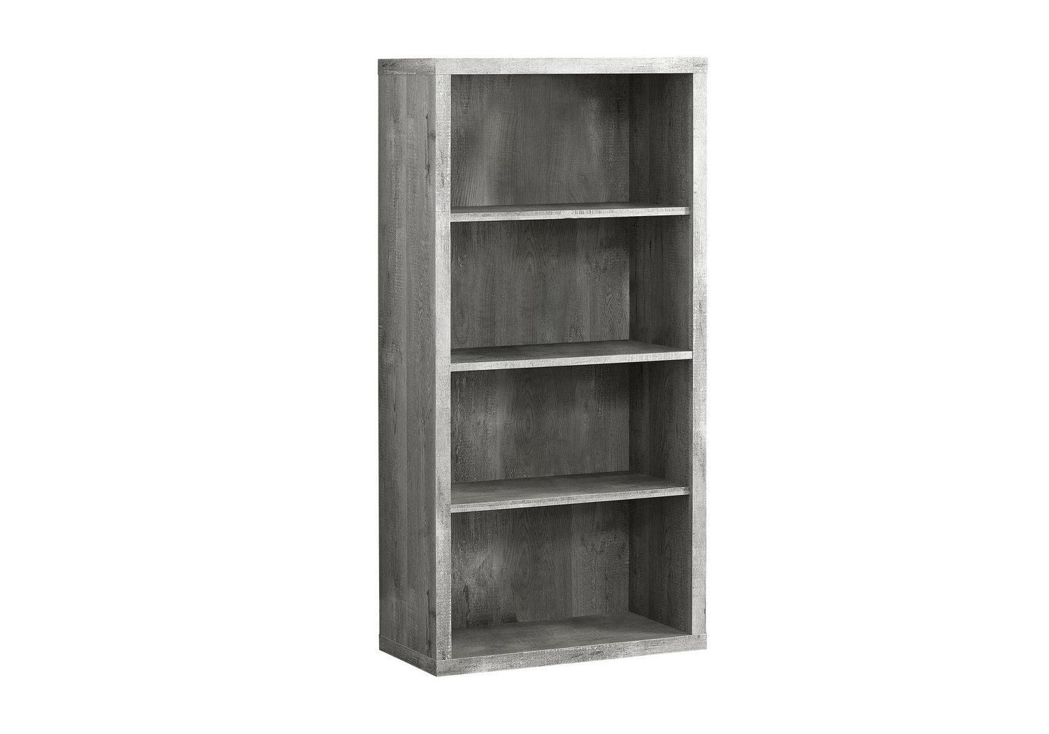 Monarch Specialties Bookshelf, Bookcase, Etagere, 5 Tier, 48"h, Office, Bedroom, Laminate, Grey, Contemporary, Modern