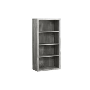 Monarch Specialties Bookshelf, Bookcase, Etagere, 5 Tier, 48"h, Office, Bedroom, Laminate, Grey, Contemporary, Modern
