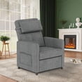 thumbnail image 3 of Power Recliner Chair with Massage & Heat - Adjustable Electric Lounge Chair - Tall Back, Padded Seat, Side Pockets, USB Port, Lumbar Support - Perfect for Home Theater, Living Room or Game Room, 3 of 10