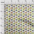 thumbnail image 2 of oneOone Georgette Viscose Green Fabric Geometric Sewing Material Print Fabric By The Yard 42 Inch Wide, 2 of 4