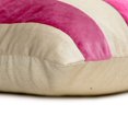 thumbnail image 2 of The HomeCentric Decorative Pink Pack of 2, 12x12 inch (30x30 cm) Throw Pillow Covers, Velvet Patchwork Color Blocking Throw Pillows For Sofa, Striped Pattern Modern Style Easter - Velvet Band Pink, 2 of 3
