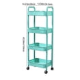 thumbnail image 3 of Birdeem Multifunctional Storage Cart Organizer,4-Tier Rolling Utility Cart with Wheels and Handles,Space Saving Mobile Storage Rack for Kitchen Bathroom Living Room Organization, 3 of 9