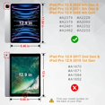 thumbnail image 2 of Étui Folio pour iPad Pro 12.9 Pouces 6e Génération 2022, Support Intelligent Multi-Angle avec Porte-Crayon et Poche, 2 of 5