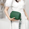 thumbnail image 3 of Women Crossbody Bag Color Clash PU Tote Bag Chain Simple Female Commuter Handbag, 3 of 9