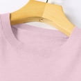 thumbnail image 4 of Dagegui Women's Sweaters Solid Crew Neck Long Sleeve Jumper Knit Base Layer Tops Fall Winter Pullover Tops Pink,XL, 4 of 6